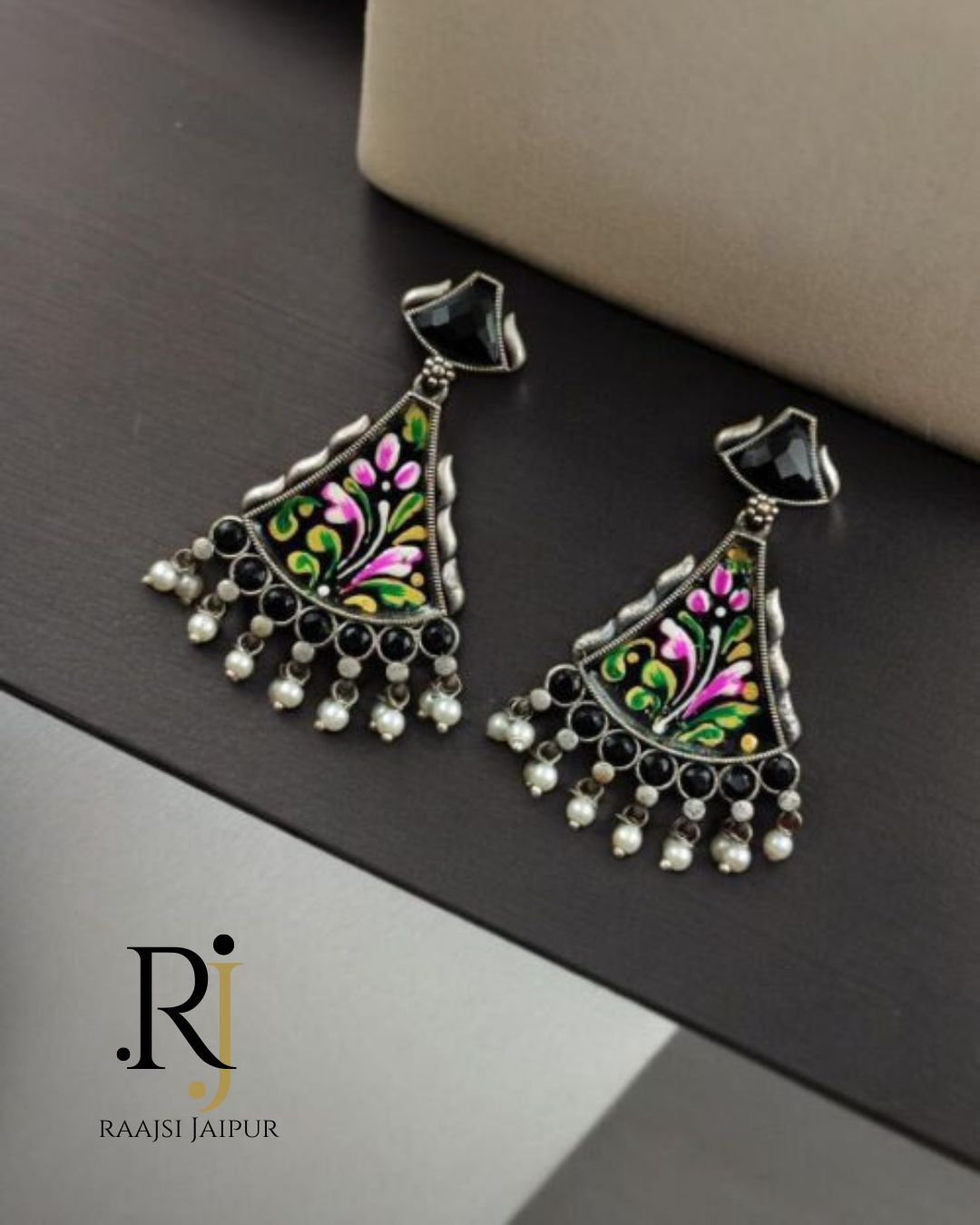 Colorful Monalisa Stone Earrings – Premium Handcrafted Statement Jewelry