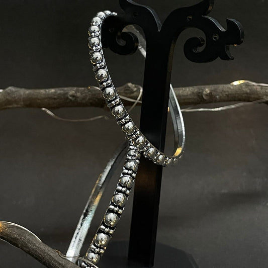 Elegant Chain Link Artificial Silver Bracelet