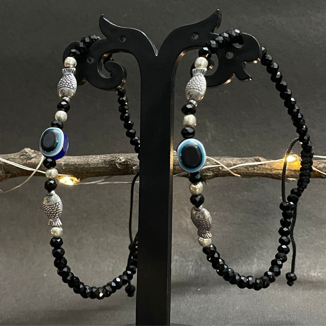 Artificial Silver Bracelet with Personalized Name Plate