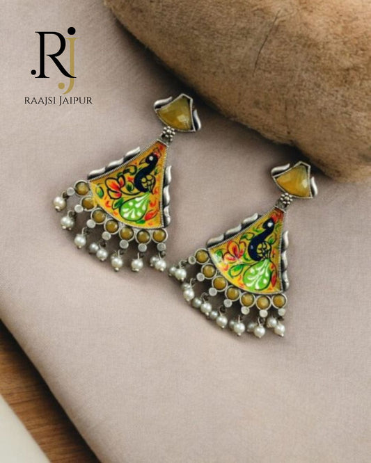 Bright & Artistic Monalisa Stone Earrings – Best Handmade Colorful Jewelry