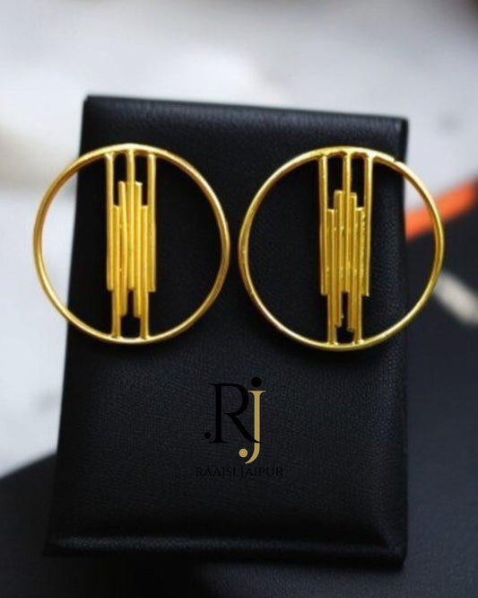 Chic Gold-Plated Circle Studs | Perfect Party & Everyday Wear